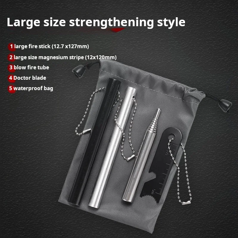 Camping Hunting Survival Fire Starter Kit Gear Outdoor Emergency Tools Lighter Sticks Magnesium Rod Flint Fire Starter Equipment
