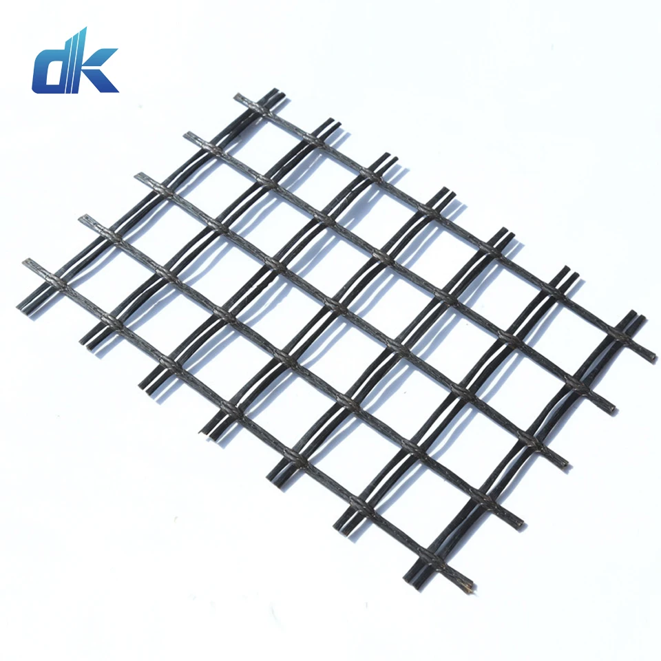 Dingkun 30KN/30KN Soil Reinforcement PET Geogrid