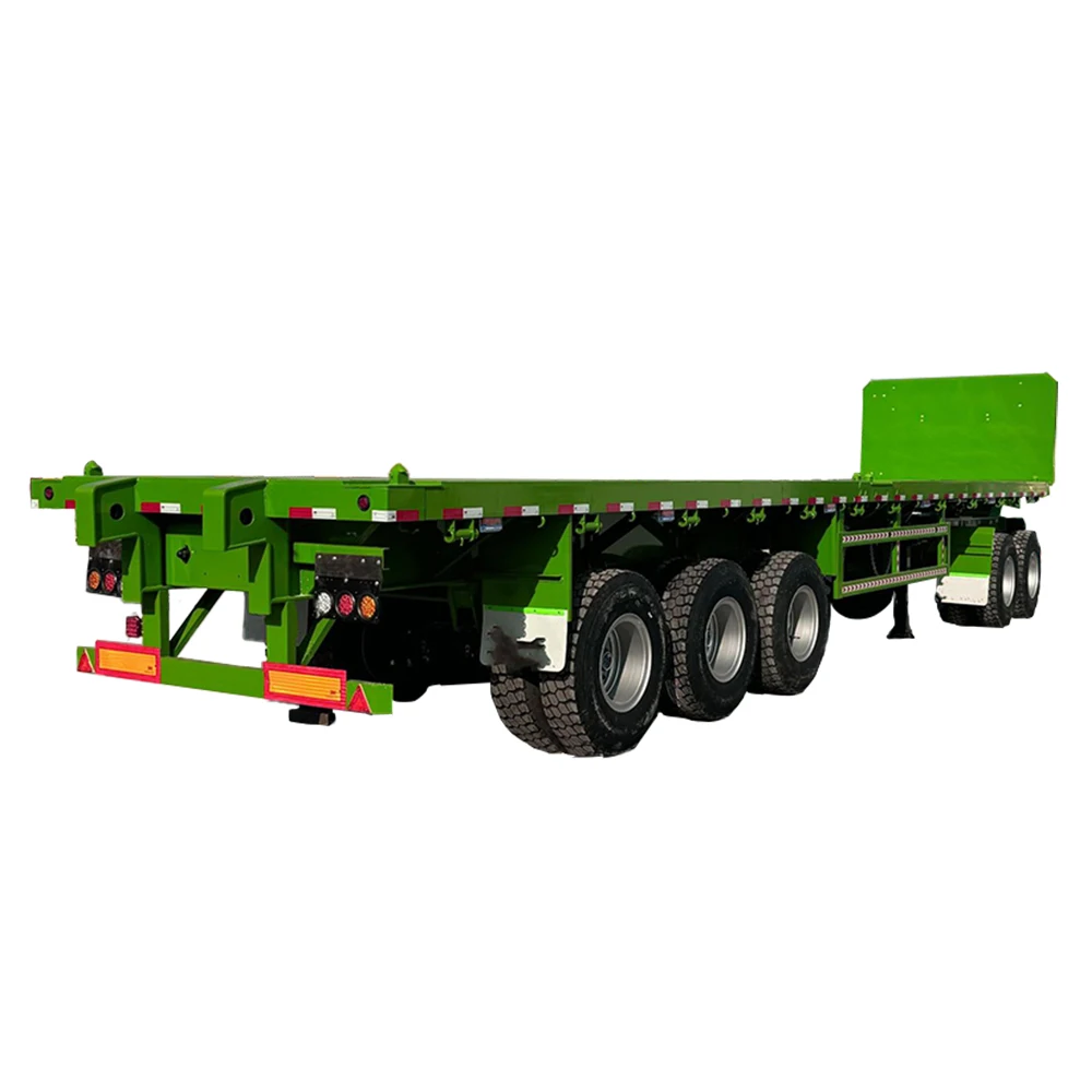 Chinese manufacturer factory Hot Sale 3 Axle 40 Ft 40ton Semi Truck Trailer Flatbed at low price