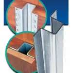 Postmaster Galvanized Steel Wood Fence Line Post