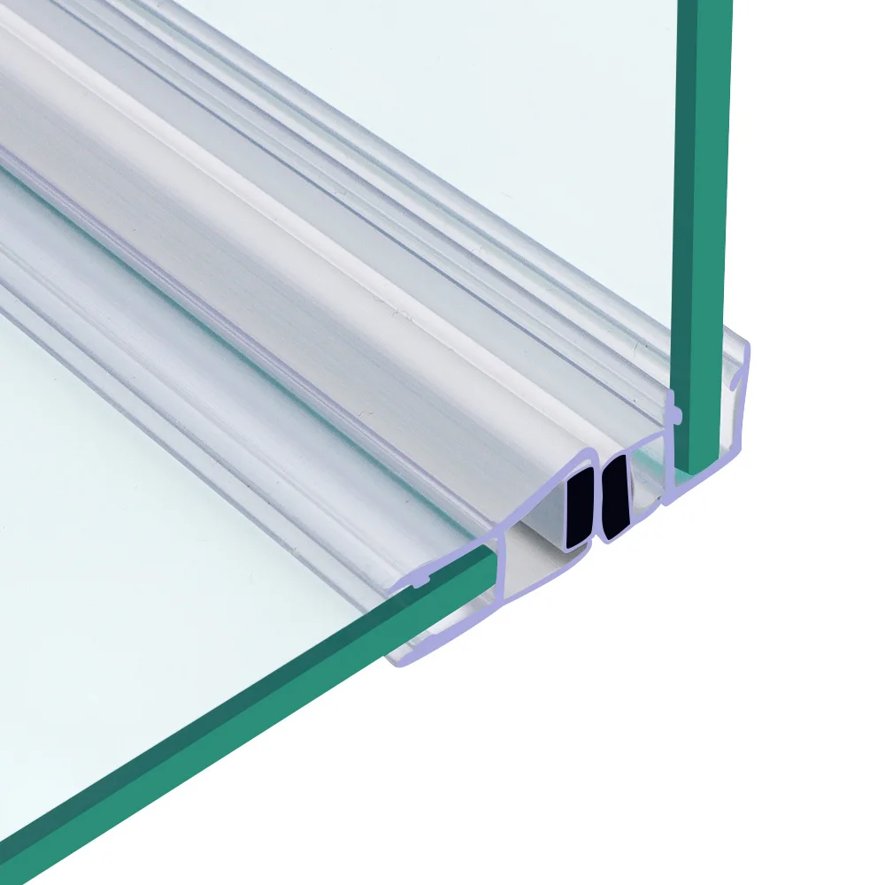 GUIDA 51303301 High quality PVC magnetic shower door seal strip for 6mm-12mm glass