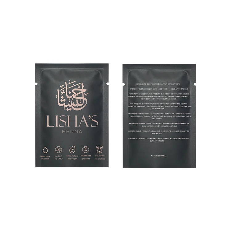 Custom woman condom foil packaging tea sample 3 side heat seal sachet food grade biodegradable transparent packaging for condom