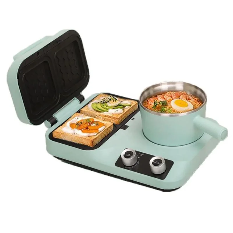 Multifunctional four-in-one - Breakfast machine Sandwich machine Light pre-toaster toaster toaster electromechanical cooking pot