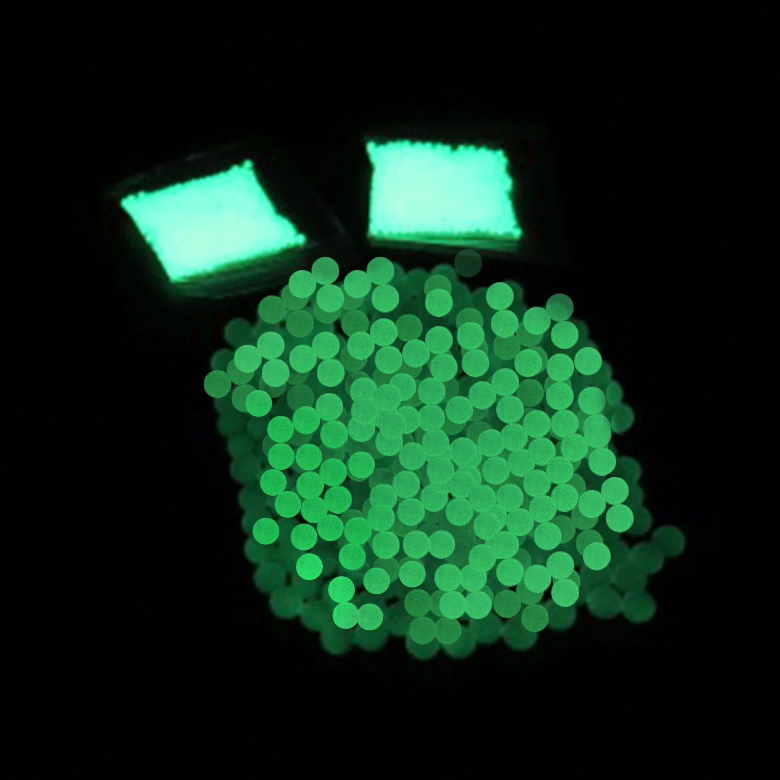 Glow in The Dark Gel Balls 7mm-8mm Light Up Balls Luminous Water Bullet Glass Beads Refill Ammo For Playing
