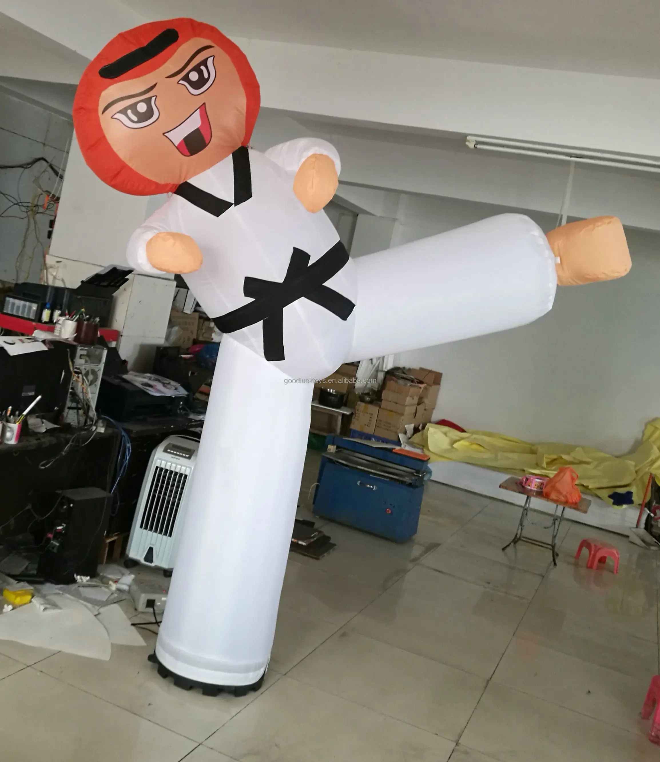 Inflatable Taekwondo for advertising, inflate kickboxing boy and girl  karate for gym shops advertising Inflatable doll