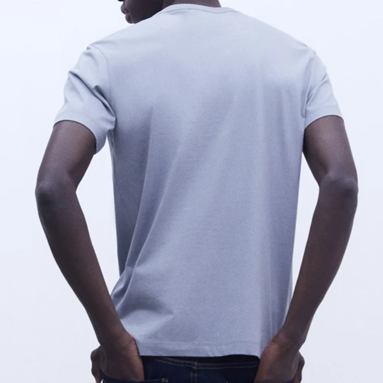 Quality Mens 100% Cotton T-shirt Custom Logo Blank T-shirt High Quality Normal Fit Crew Collar Slim-fit T-shirt Jersey Casual