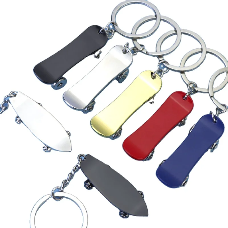 Keychain custom creative mini metal scooter Keychain pendant can be printed with LOGO lettering.
