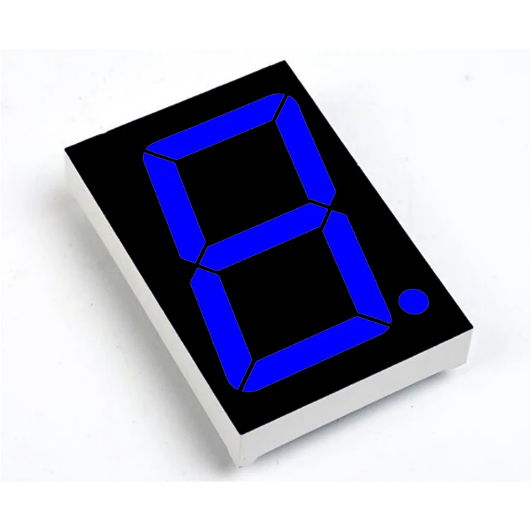 Blue color 1 digit 3 inch outdoor 7 segment led display