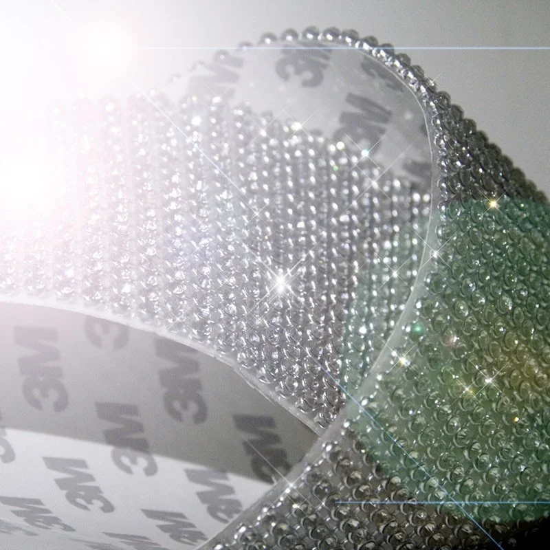 aluminium rhinestone pasted sticker accessories hot fix diamond mesh self adhesive crystal sheet for cars clothing decoration