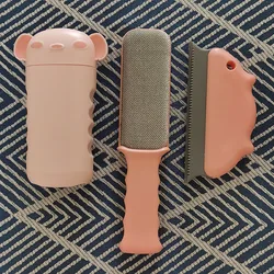 factory wholesale New  Design pet Hair Remover cute animal shape Brush Base Double-Side  Brush set small size