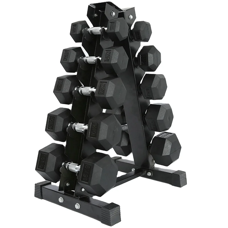 Wholesale customization high quality environmental protection cheap fitness equipment free weight workout 5kg-50kg hex dumbbell