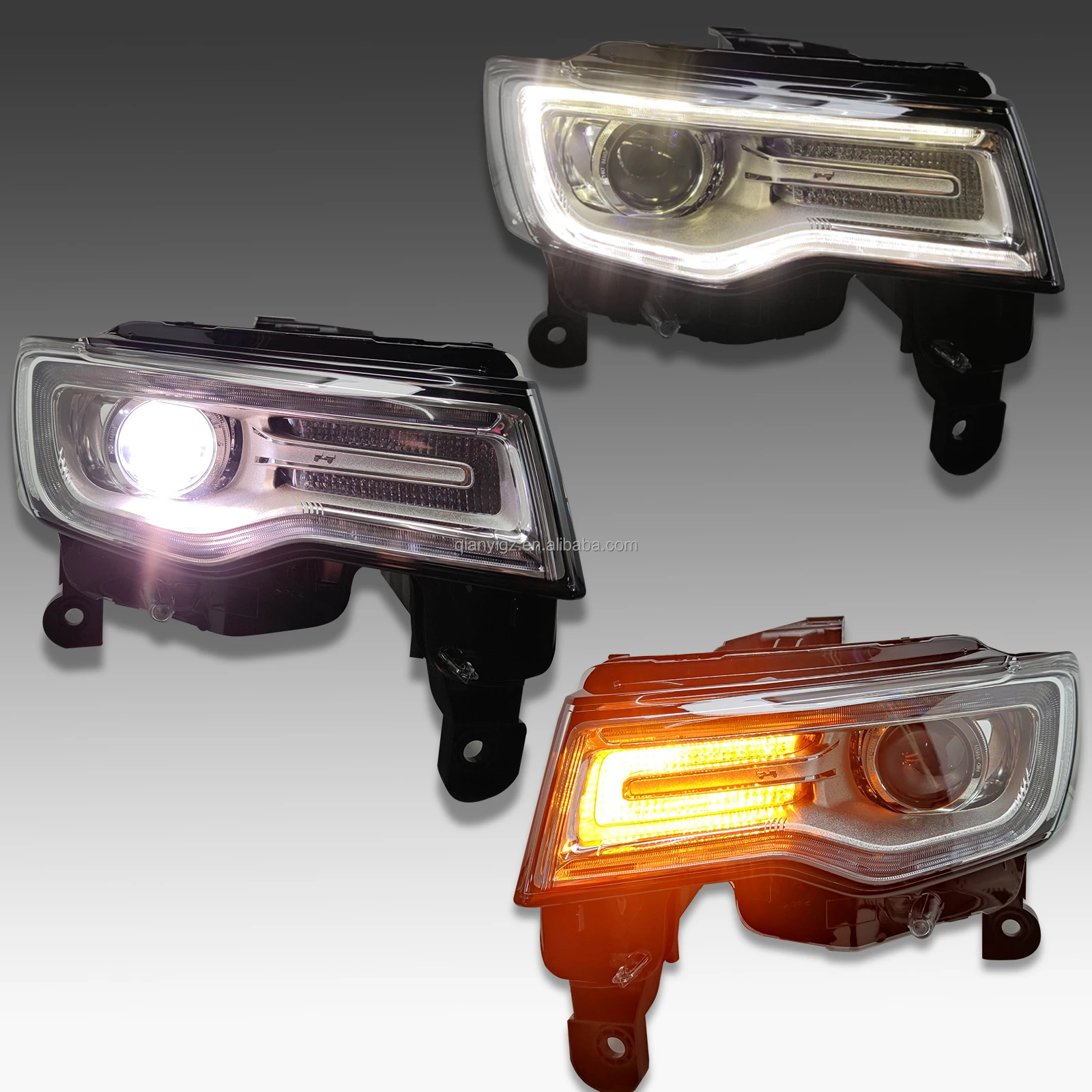 Compatible with 2016 Jeep Grand Cherokee xenon headlight LED daytime running lights original beam disassembly accessories (1600568919171)