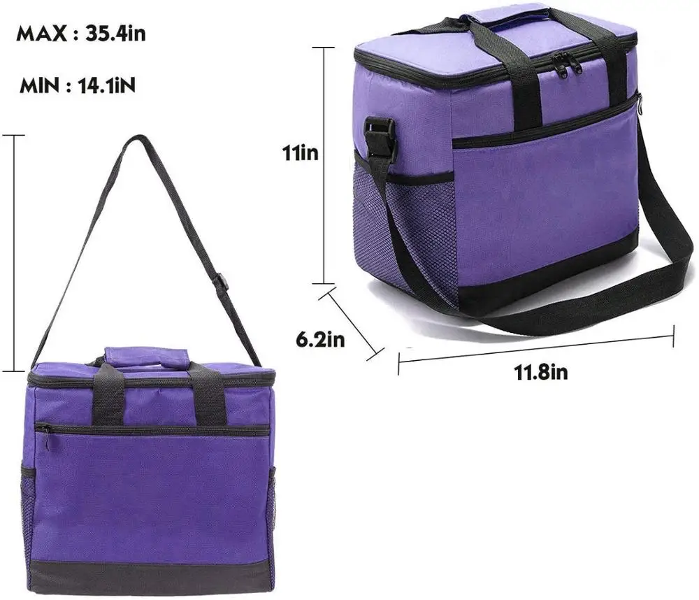 Free Sample Soft Leak Proof Liner Tote Insulated Cooler Lunch Bag for Picnic Boating Beach Fishing School Work