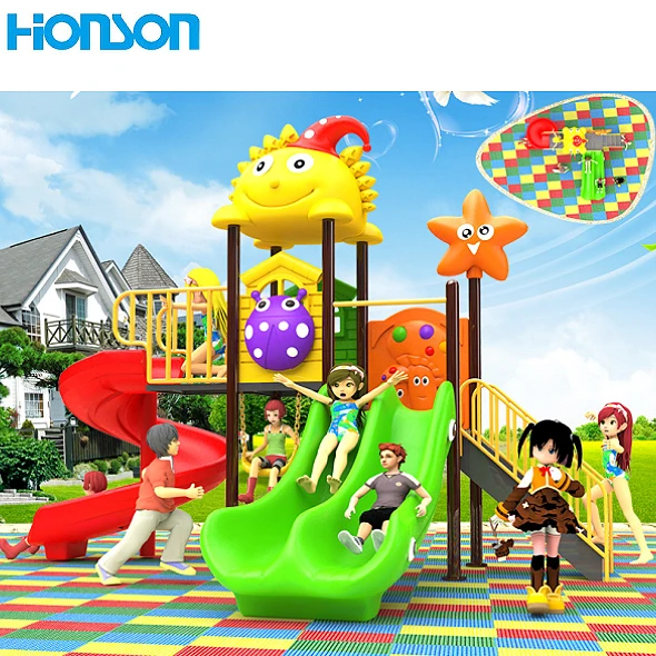 Cheap Daycare Playground Plastic Slides Play and Exercise Outdoor School Games for Kids