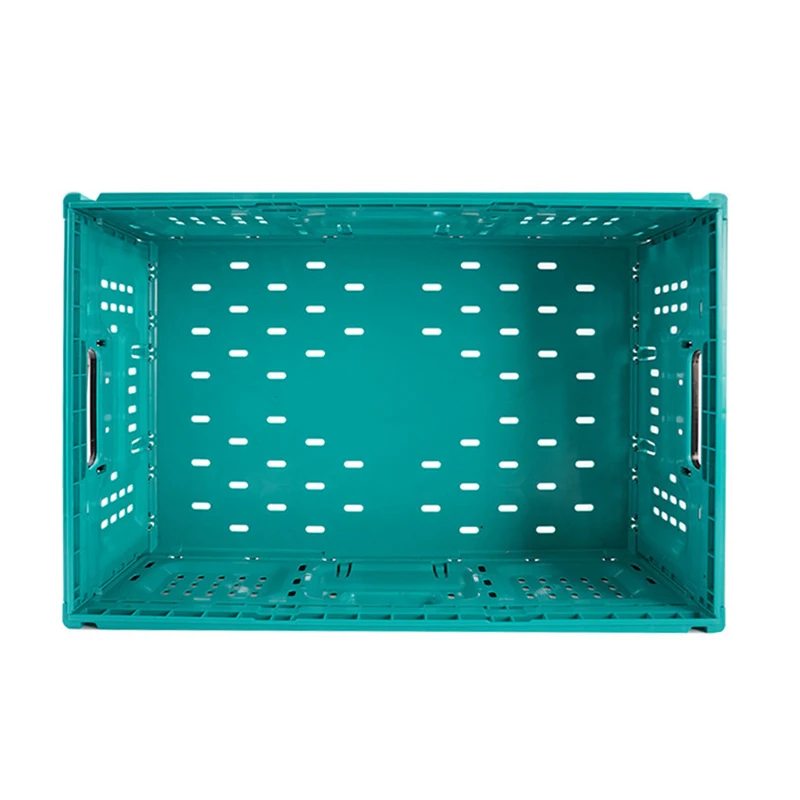 Green Stackable Plastic Collapsible Milk Crates Utility Folding Milk Crates