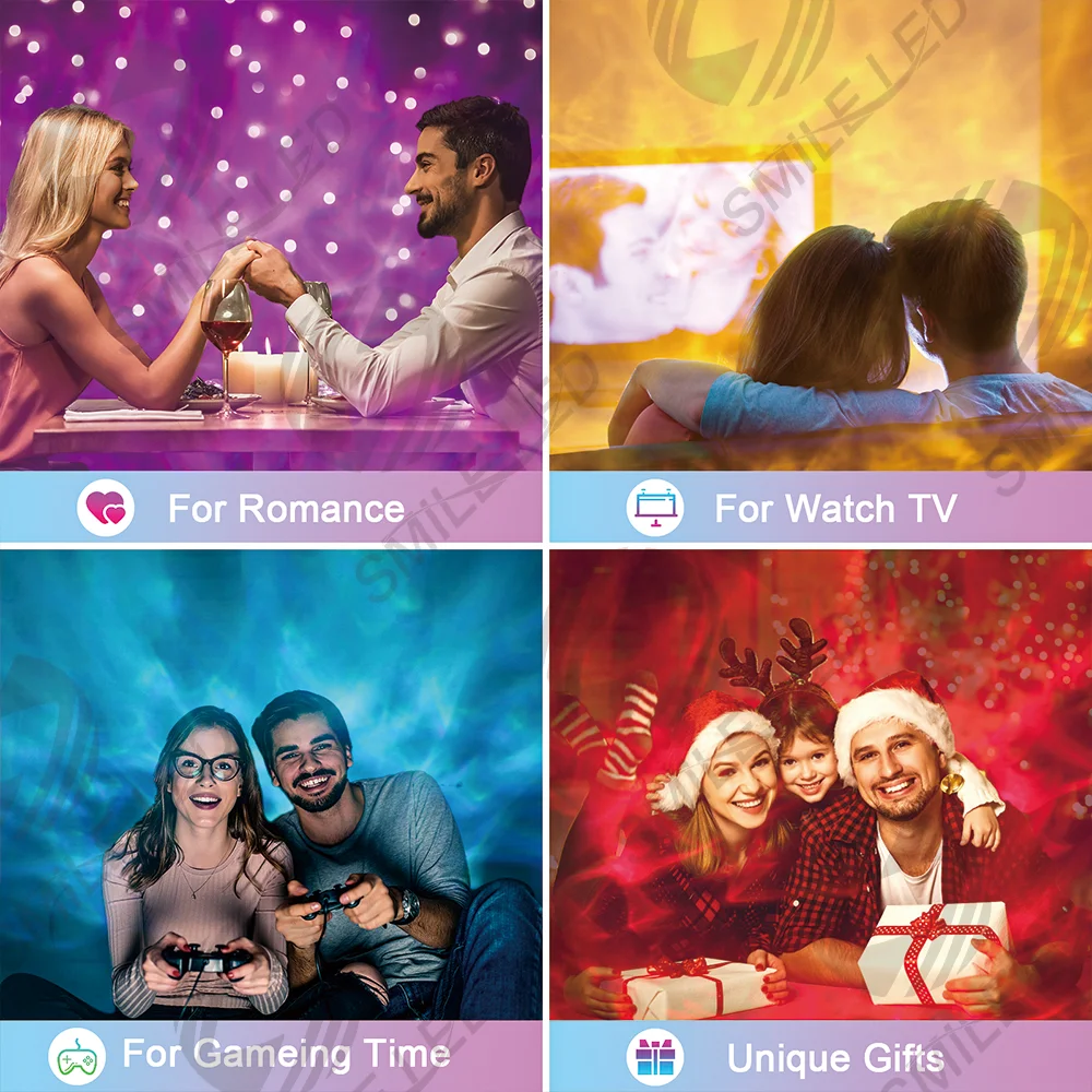 Square LED Crystal Table Lamp Dynamic water ripple Decorations light USB charge Adjustable Romantic Atmosphere lamp