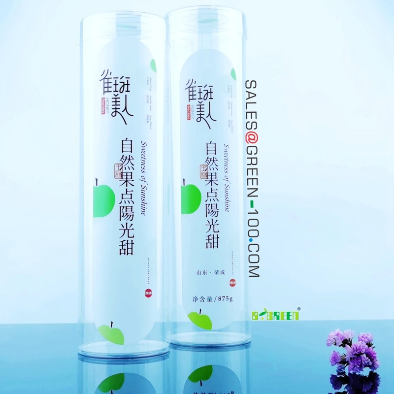 Custom Food Grade Recyclable and Degradable round Acetate Plastic Box Printed Clear PVC Cylinder Tube for Gifts and Crafts
