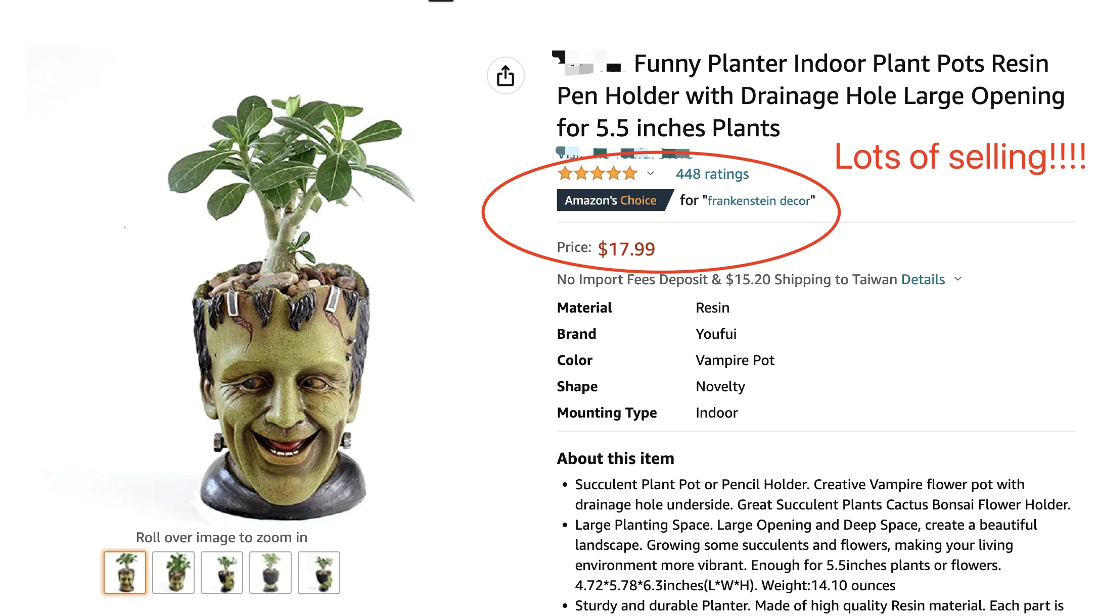 Resin Made Funny Indoor Succulent Plants Pots Pen Holder with Drainage Hole Large Opening for Plants Flower Pots & Planters