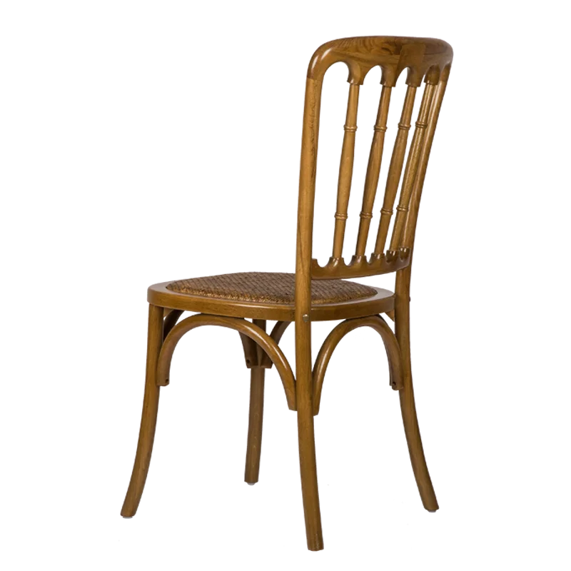 Wholesale Brown Wooden UK Bulk Rental Classic Banquet Wood Church Chiavari Pieces Wedding Event Chaise Napoleon Chair