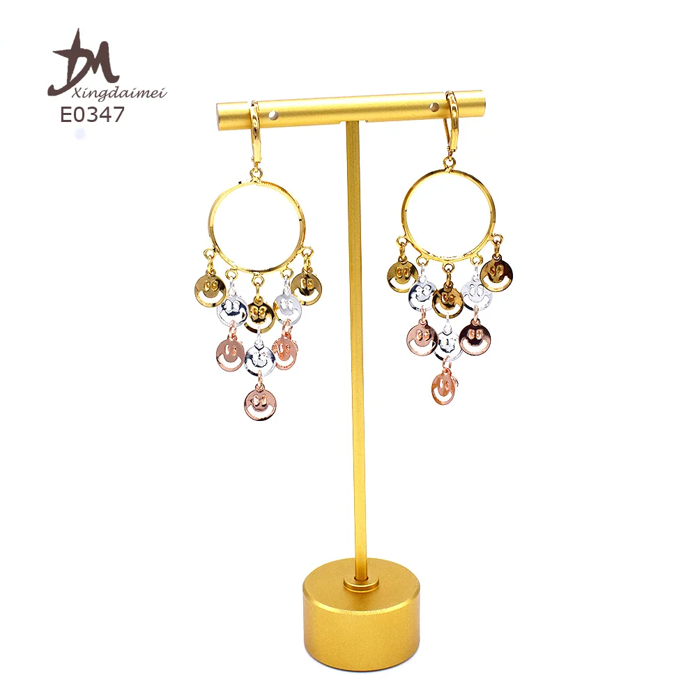 E0347 Wholesale New Design 3 color earrings high quality zircon elephant butterfly cross earrings