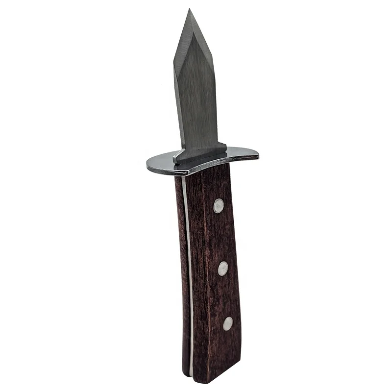 Stainless Steel Oyster Shucking Clam Knife Shucker Shellfish Seafood Opener with Wooden Handle Oyster Knife For Kitchen Seafood