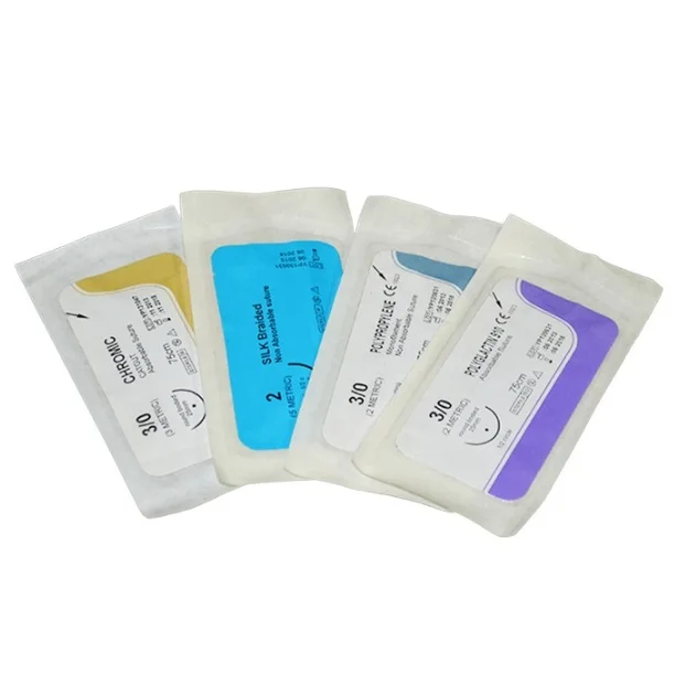Medical Absorbable Surgical Chromic Catgut Suture with Needle