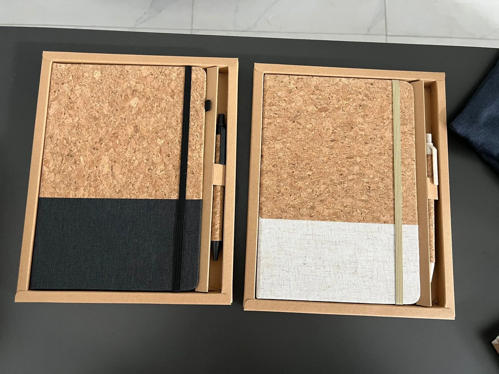 Custom Logo Eco-Friendly Diary Cork Notebook Wheat Straw Mugs Ballpoint Pen Business Corporate Promotion Gift Set 2024