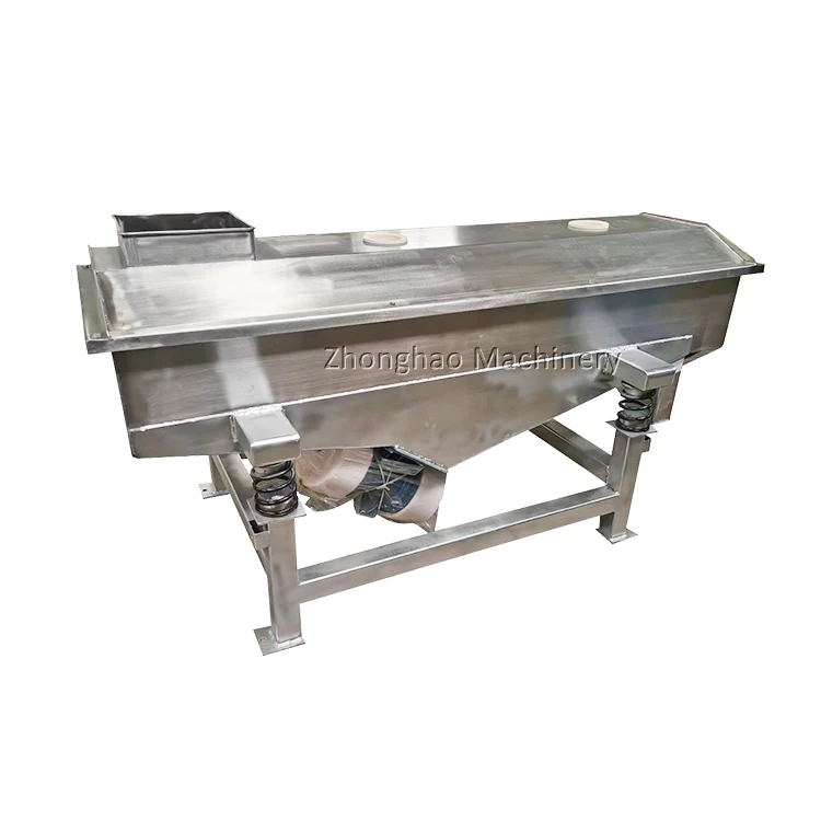 Food Grade Stainless Steel Linear Vibrating Sieve Shaker For Soybean Seed Processing Machine
