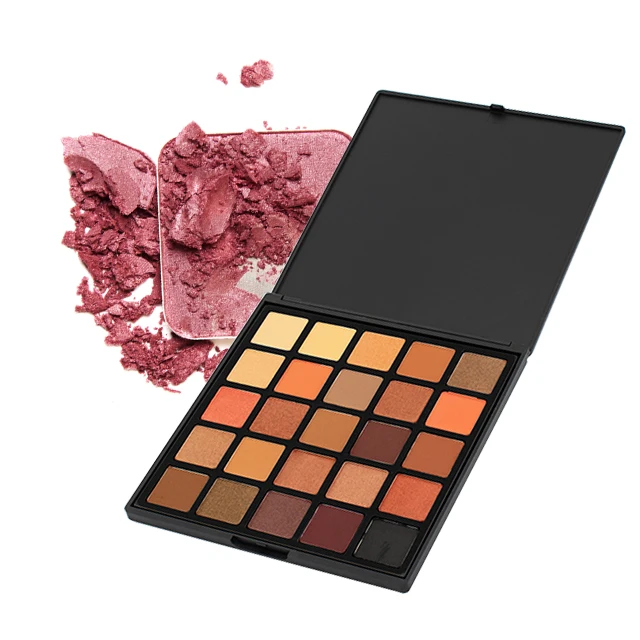 The Best High Pigment Cosmetics Makeup No Logo Organic Eye Makeup Eyeshadow Pallet Private Label 25 Colors Eyeshadow Palette