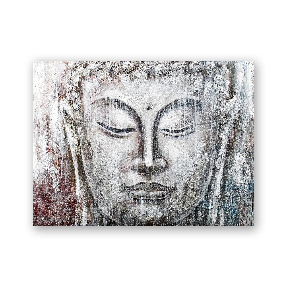 Xingcheng Verified manufacturers OEM Buddha Abstract Face Paintings Art On Canvas decorative buddha canvas wall art painting