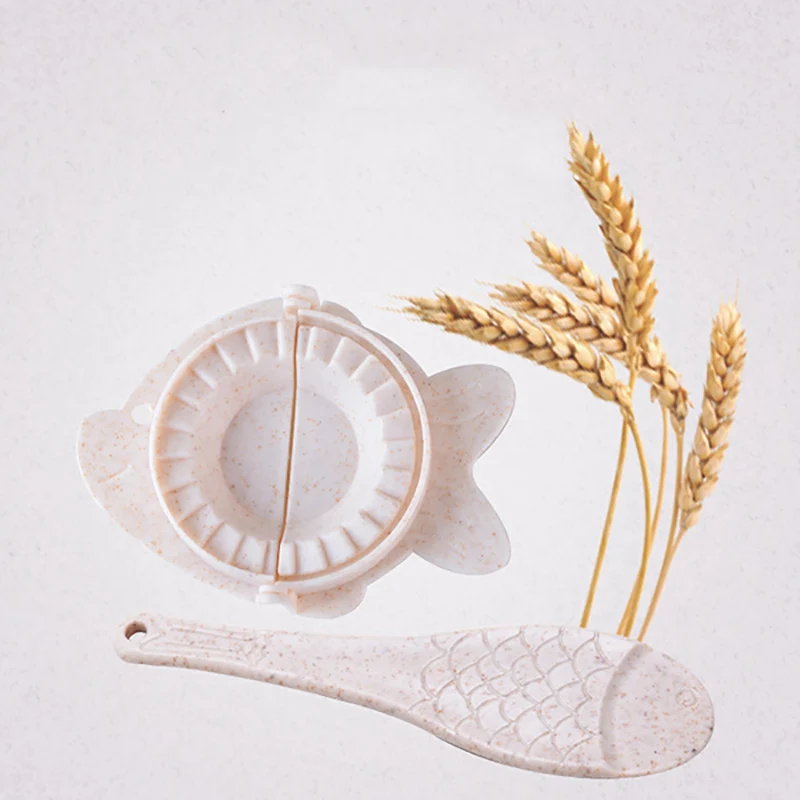 2pcs/set Dumpling Pie Maker Pastry Mold & Fish Shape Spoon Ravioli Dough Dumpling DIY Molds for Home Kitchen Cooking