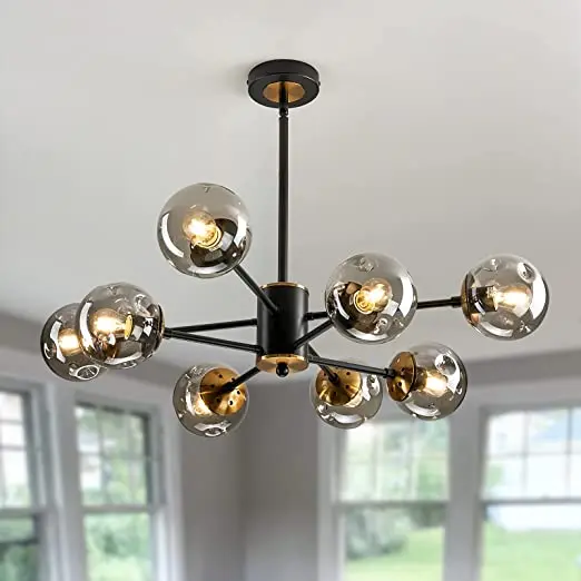 Скандинавская постмодернизированная люстра HOOYI в стиле лофт Magic Bean, светодиодная Современная Подвесная лампа, украшение для гостиной, подвесной светильник