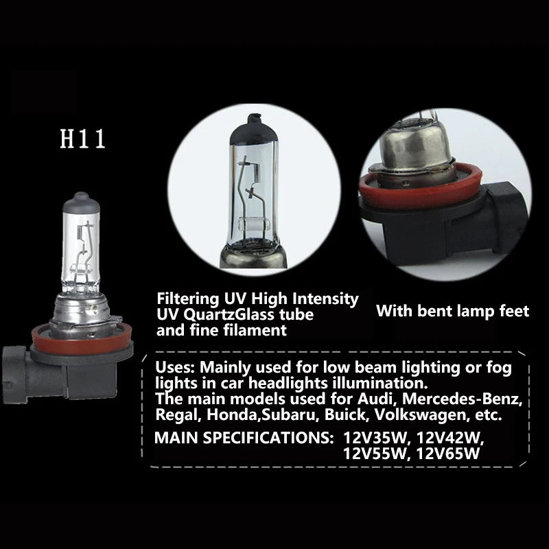 Roadsun Factory H7 H11 12 В 55 Вт галогенная лампа для автомобильных фар супер яркая длительный срок службы H1 H3 9005 9006 880 881 H4