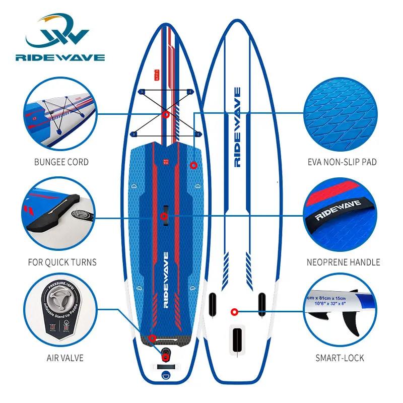 RIDEWAVE best lightweight touring sup surf soft surfboard fishing paddleboard stand up paddle boards for beginners