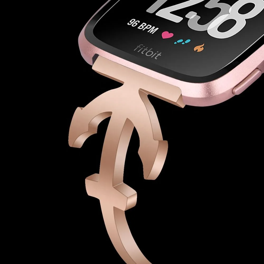 Highly resistant women jewelry wrist bracelet For FitBit Versa watch band for smartwatch strap
