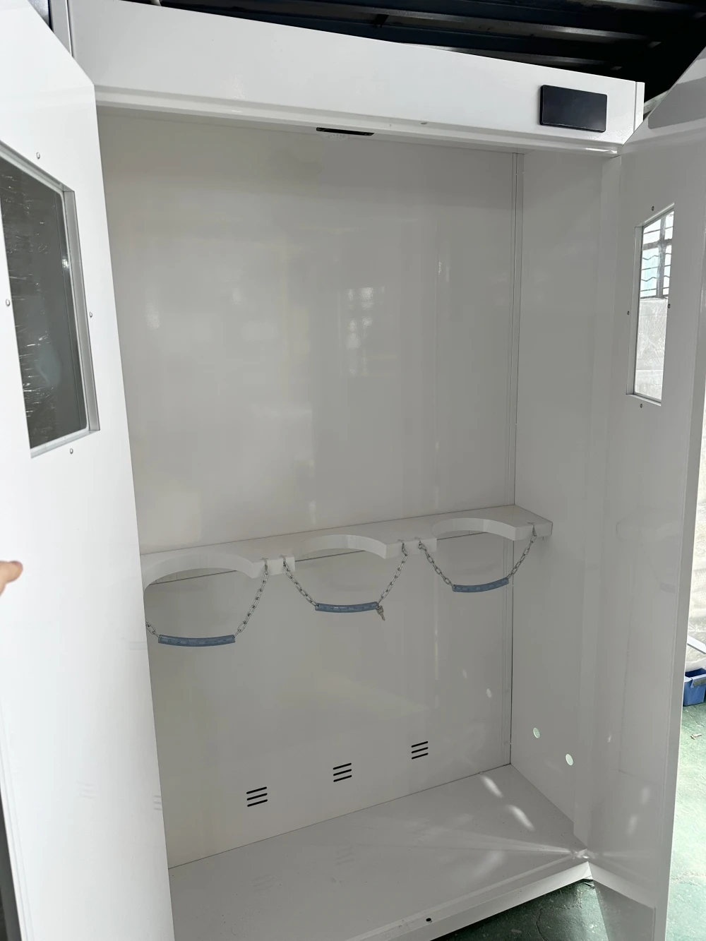 Laboratory Equipment Lab Furniture Durable Steel Medicine Reagent Storage Bottle Gas Cylinder Cabinet with Exhaust and Alarm