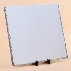 Customized 15*15cm Rectangle Blank Sublimation Coated Photo Slate Rocks