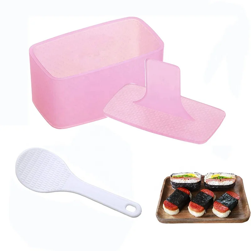 Rectangle Spam Musubi Mold Non Stick Thousand Layer Sushi Maker Mold With Small Rice Paddle