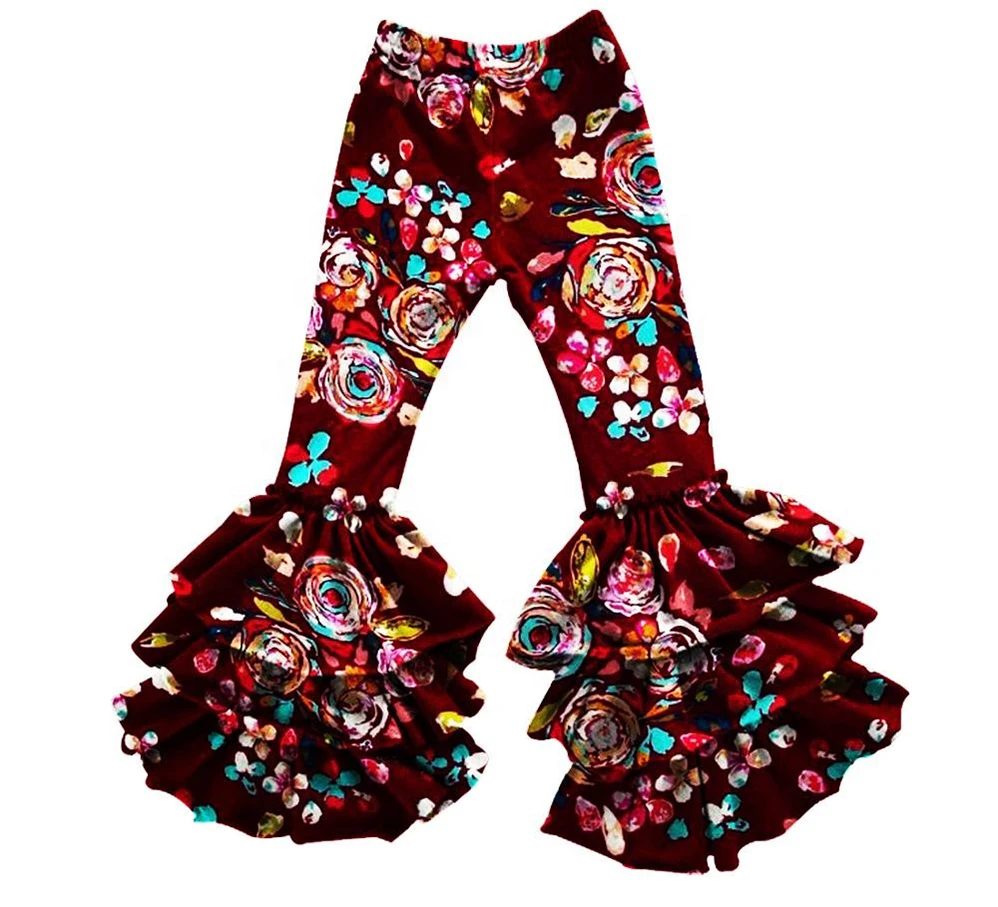 Newest Children Leggings Pants For Girls Comfortable Toddler Girl Bell Bottoms Pants Baby Girl Fashion Pants Print Trousers