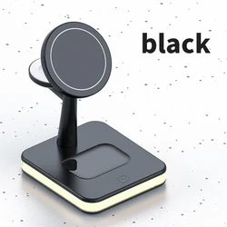 New Trending Products 10W Fantasy 3 In 1 Qi Fast Wireless Charger Magnetic With Lights Hot Sell