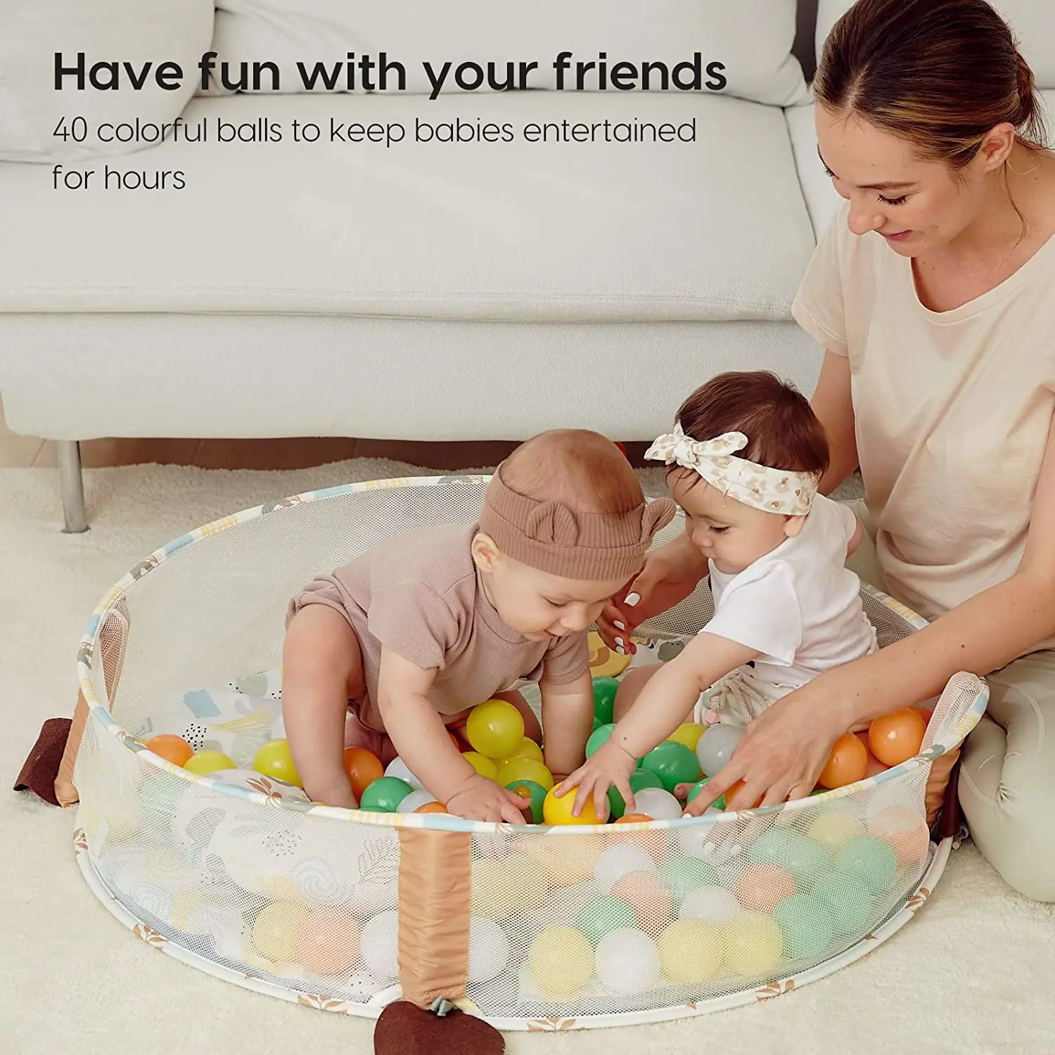 Activity Gym Mats Baby Crawling Playmat Newborn Soft Floor Blanket Play Gym Toy Mat with Pillow