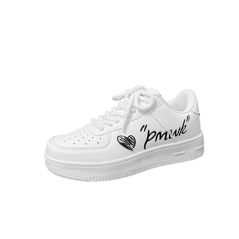 Wholesale hot graffiti lovers students retro male leisure sports small white shoes  customize logo casual shoes for men