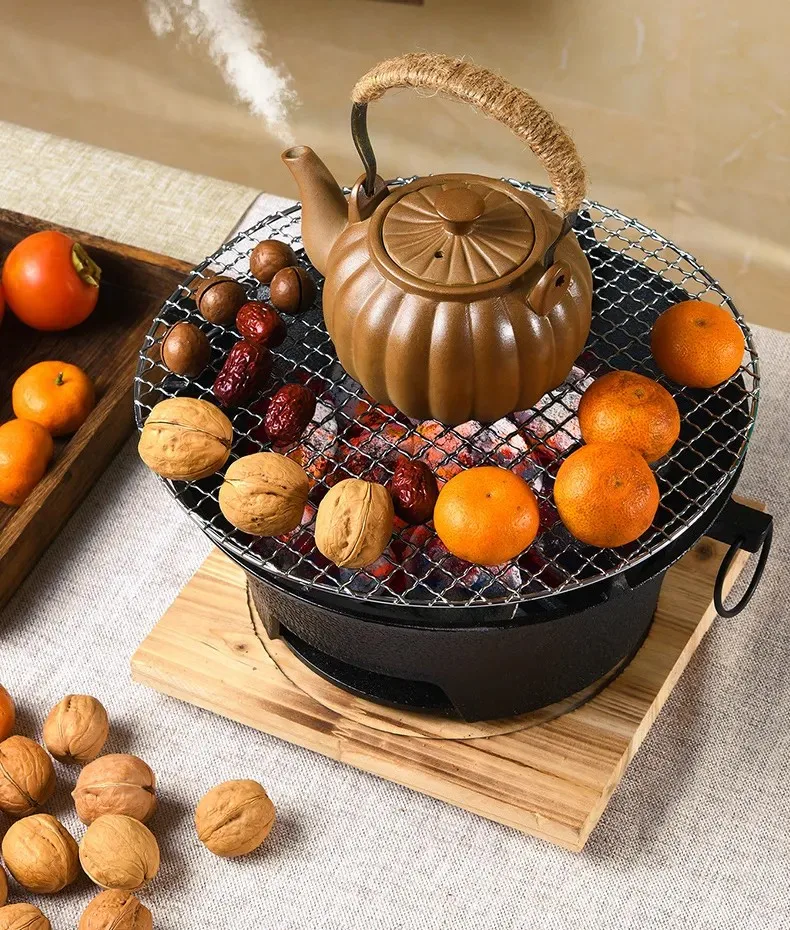 Camping Cast iron barbecue grill BBQ Charcoal Grill Camping Stove Portable Barbecue Stove for Indoor&Outdoor