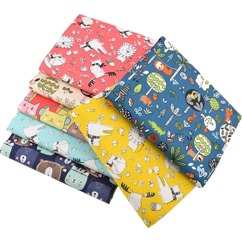 Fat quarter cutting stretchy thick floral flower digital printed green knitted single jersey cotton fabric for sewing clothing