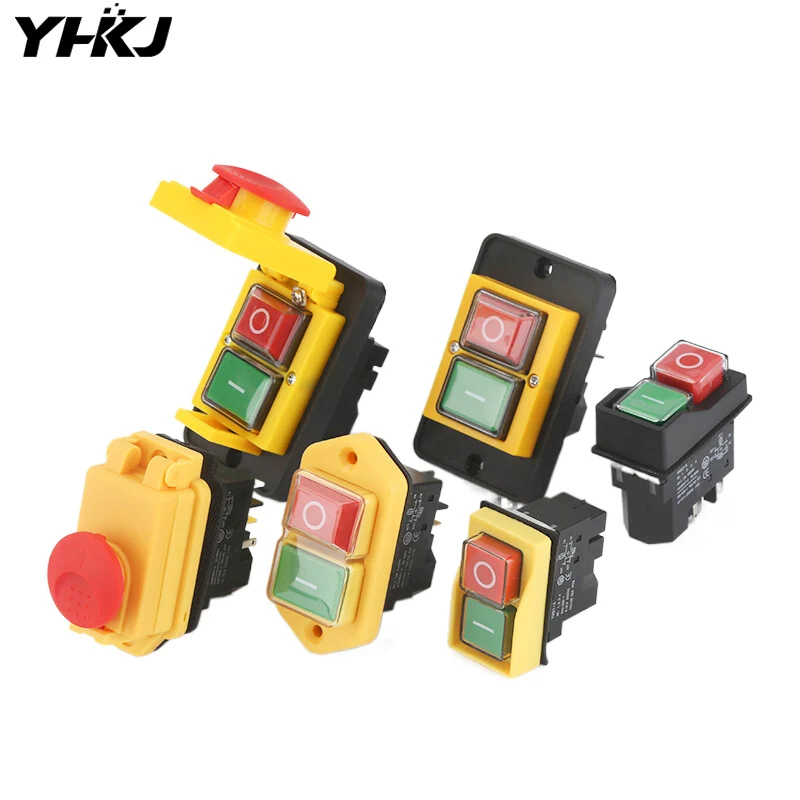 Electromagnetic Push button switch Tool Equipment IP55 Waterproof Safety 4PINS