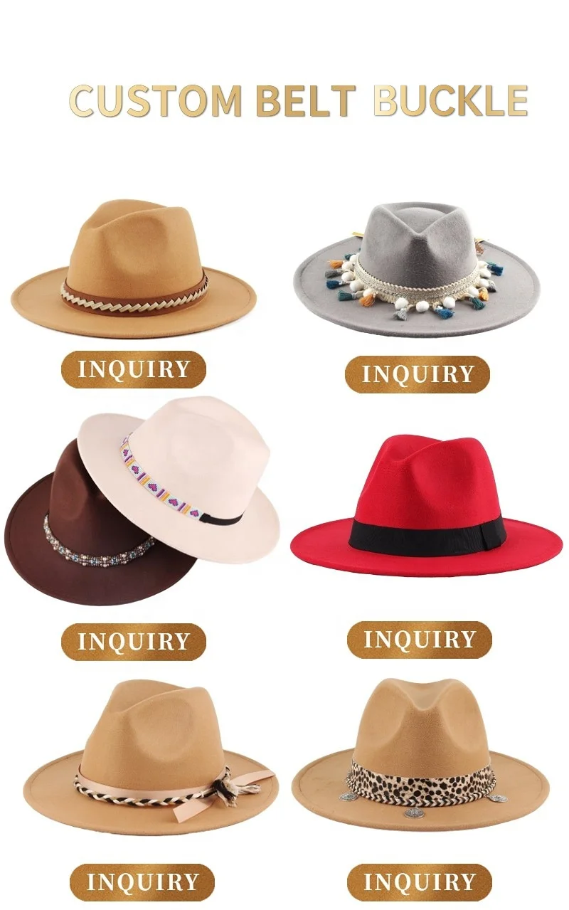 2023 new autumn australia wool bright colours winter high quality classic branded fur felt western winter FEDORA hats