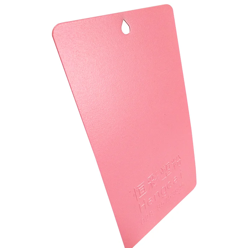 Eternal Color Factory Direct Sale Sanded Texture Matt Glossy Pink Powder Coating Paint With Advantage of Non-caking  At45 Degree