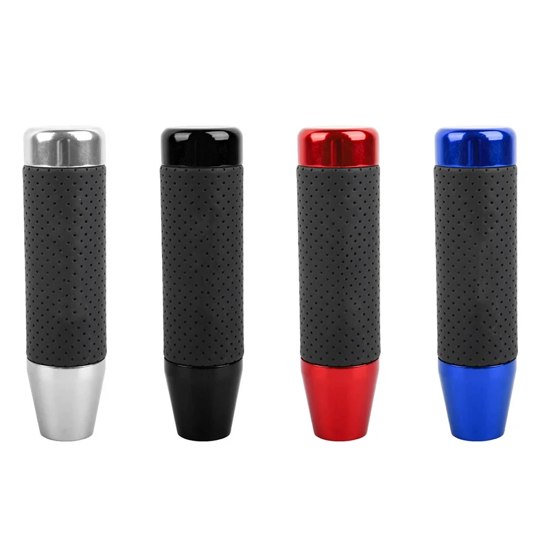 Custom High Quality Car Leather+Aluminum Alloy Shifter Stick Lever Gear Shift Knob
