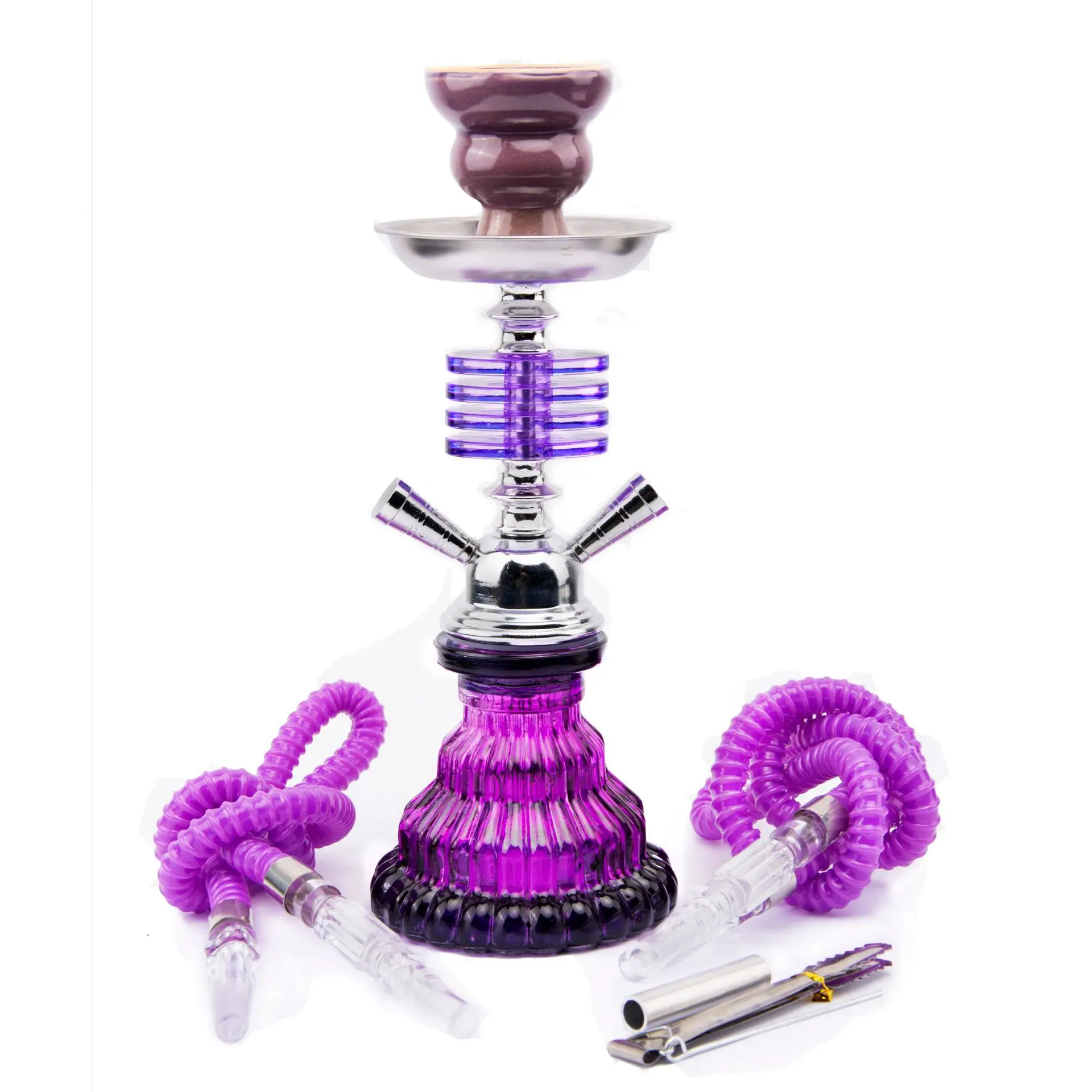 Table 20 Inch Portable Hookah Glass Heart with Huka narguile portable chicha ensemble de narguile