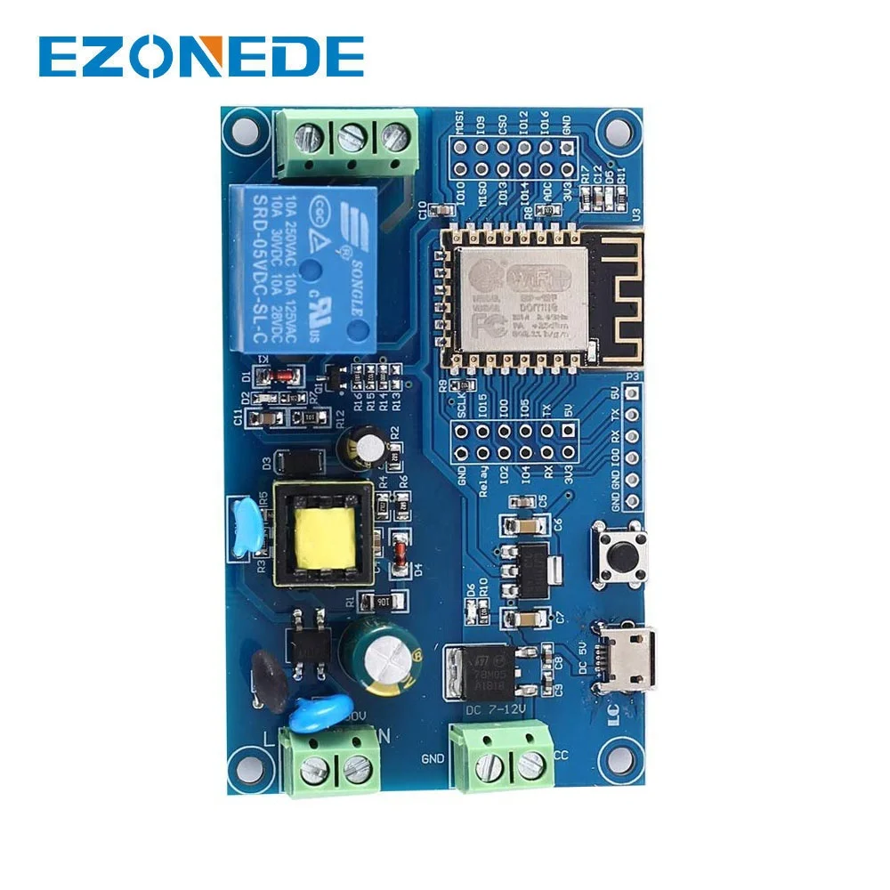ESP8266 ESP-12F Relay Module AC 220V DC 12V WIFI Relay Switch ESP-12F Remote Control Smart Home